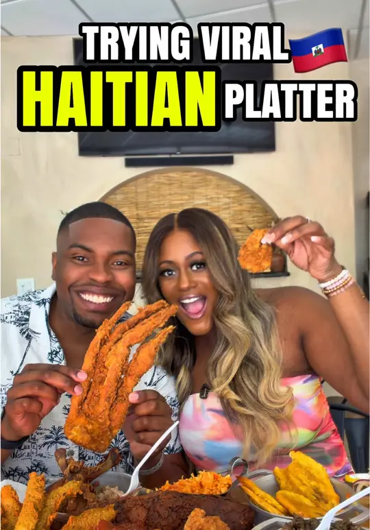 Sak Pase Kitchen in Plantation showing restaurant visit, family shareable platters, neg port de paix platter, whole snapper, snow crab, shrimp, video by hungryhomegirl on TikTok