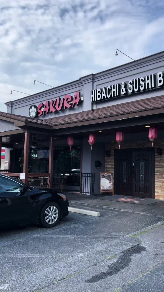 Sakura Hibachi and Sushi Bar in Athens showing sushi, video by oldsoultravelsandeats on TikTok