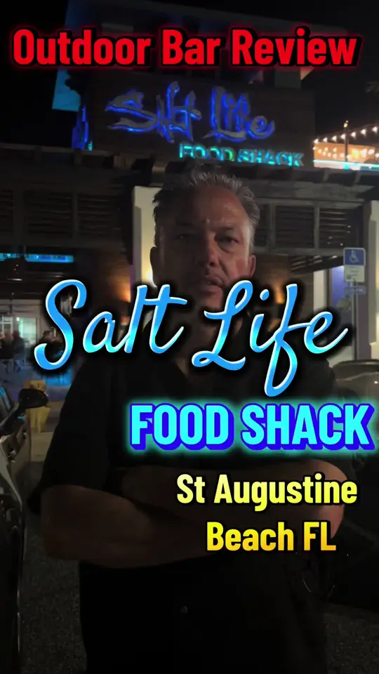 Salt Life Food Shack in St. Augustine showing visit, atmosphere, video by johnnylovesdivebars on TikTok