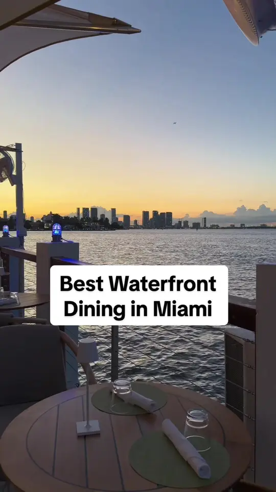 Salt Waterfront Cafeteria in Miami showing review, visit, waterfront restaurant, luxury dining, video by alecapproved on TikTok