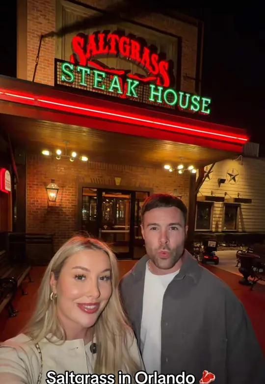 Saltgrass Steak House in Orlando showing food, steak, video by ashleyxalana on TikTok