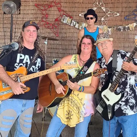 Salty Jim's Island Bar & Grill in Sarasota showing live music, ice cold beer, awesome food, video by Salty Jims Island Bar & Grill on Facebook