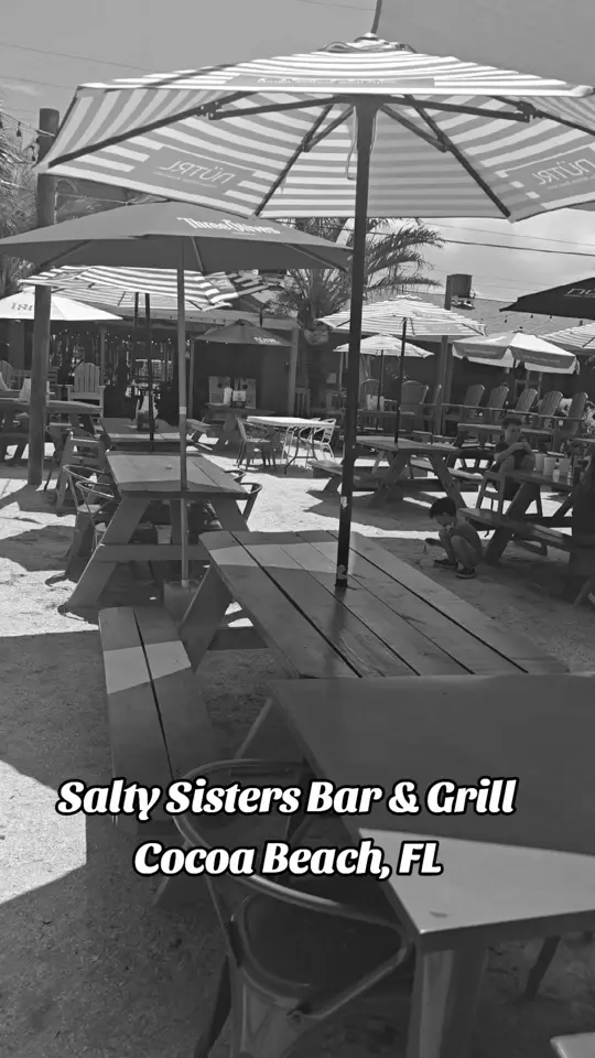 Salty Sisters Bar & Grill in Cocoa Beach showing review, visit, video by Space Coast Mom Life on Facebook