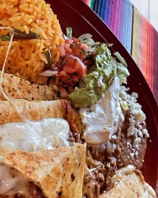  in Florida showing food, quesadilla, video by San Miguel Mexican Grill on Facebook