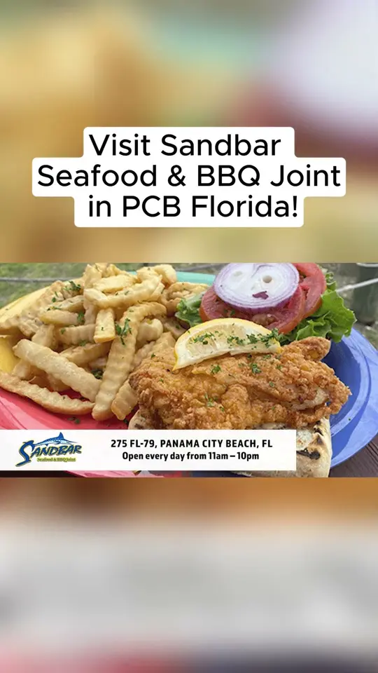 Sandbar Seafood & BBQ Joint in Panama City Beach showing bbq, seafood, video by Sandbar Seafood and BBQ on YouTube