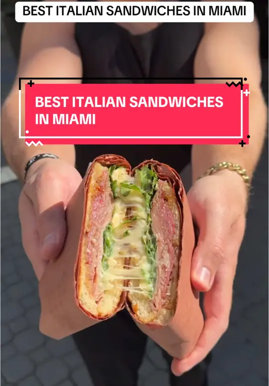 Sandwich Miami Brickell in Miami showing sandwich, italian sandwich, video by mikeiseating on TikTok