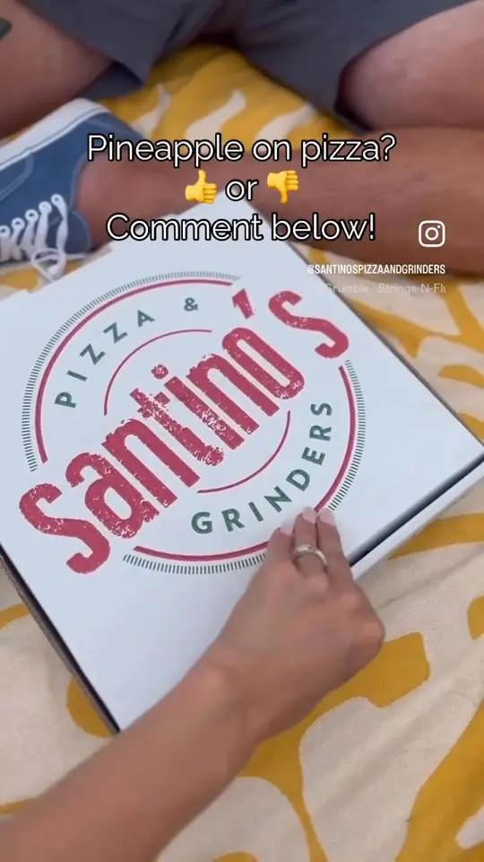 Santino's Pizza & Grinders in Gulf Breeze showing pizza, fresh made pizzas, baked to perfection pizzas, video by Santino's Pizza & Grinders on Facebook