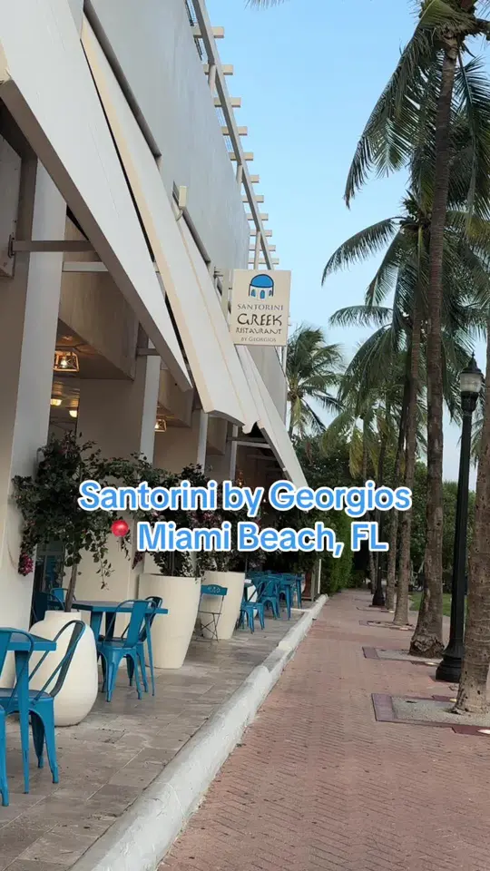 Santorini By Georgios in Miami Beach showing review, visit, video by jessieannadiamond on TikTok