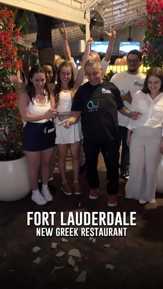 Santorini by Georgios in Miami showing restaurant visit, greek food, meze, seafood, atmosphere, video by fortlauderdaledowntown on TikTok