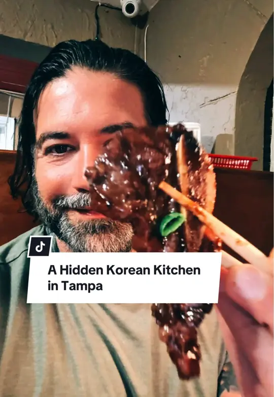 Sarione Korean Restaurant in Tampa showing food, restaurant visit, video by tampabitesandsites on TikTok