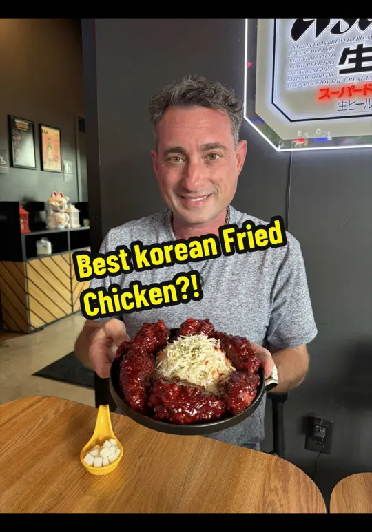 Sarione Korean Restaurant in Tampa showing korean fried chicken, wings, video by foodiejustice on TikTok