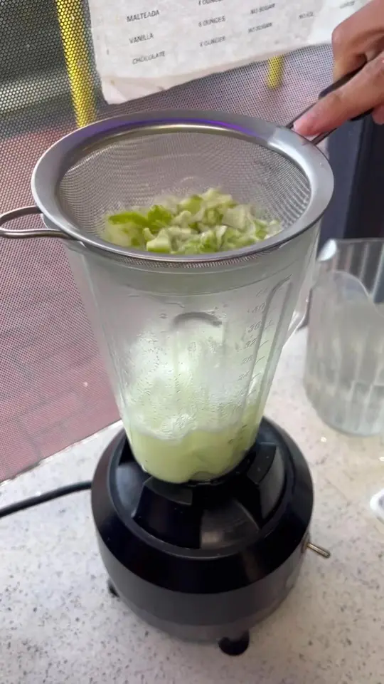 Sarussi Cafeteria and Restaurant in Miami showing drink, fresh frozen lemonade, video by foodyfetish on TikTok