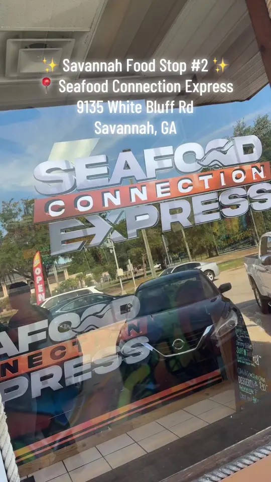 Seafood Connection Express in Savannah showing review, visit, video by yapprincesskay on TikTok