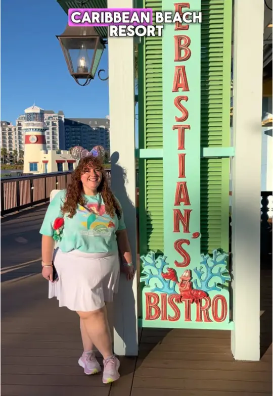 Sebastian's Bistro in Lake Buena Vista showing restaurant visit, atmosphere, food review, video by plussizeparkhoppers on TikTok