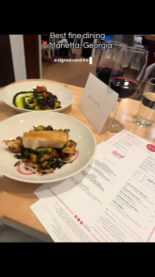 Seed Kitchen & Bar in Marietta showing wine, sm wine, video by lme3210 on TikTok