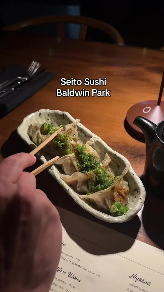 Seito Sushi Baldwin Park in Orlando showing sushi, magical dining menu, video by amberloefflerrr on TikTok