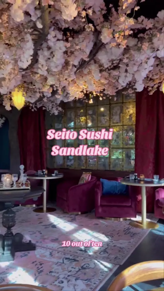 Seito Sushi Sand Lake in Orlando showing sushi, date night, video by lifewiththehanifs on TikTok