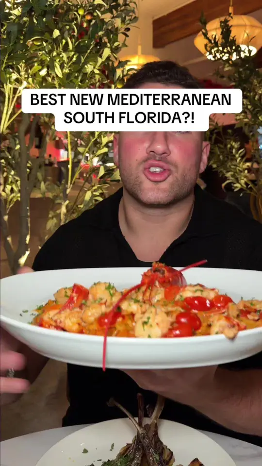 Selini Delray in Delray Beach showing restaurant visit, mediterranean food, video by mikeiseating on TikTok