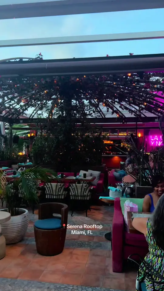 Serena in Miami Beach showing cocktail, matcha cocktail, video by lexikoppy on TikTok