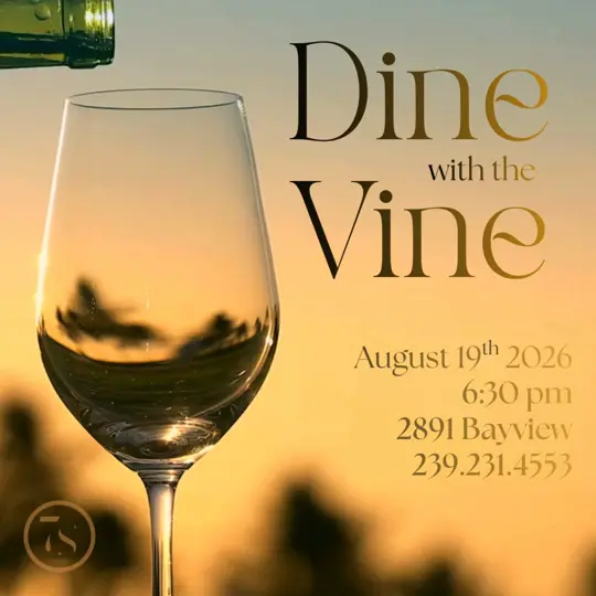  in Florida showing event, dine with the vine 2026, video by Seventh South Waterfront on Facebook