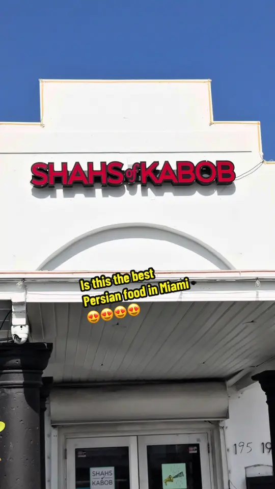 Shahs Of Kabob Wynwood in Miami showing review, kebab, chicken skewer, video by hreatsss on TikTok