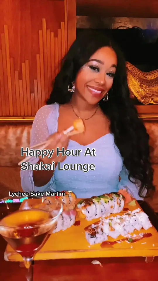 Shakai Sushi Lounge in Orlando showing happy hour, sushi lounge, video by orlandoqueen on TikTok