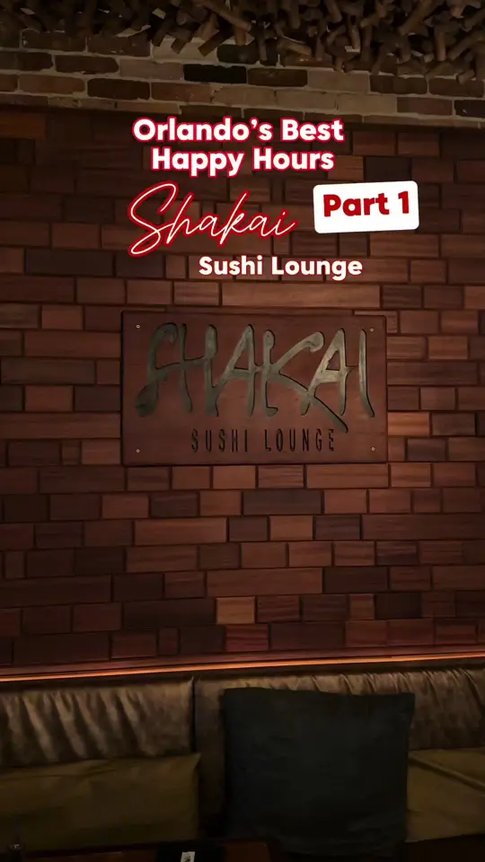 Shakai Sushi Lounge in Orlando showing happy hour, gyoza, rock & roll sushi roll, crazy coconut roll, downtown orlando venue visit, video by sunshineandkeylimeblog on TikTok