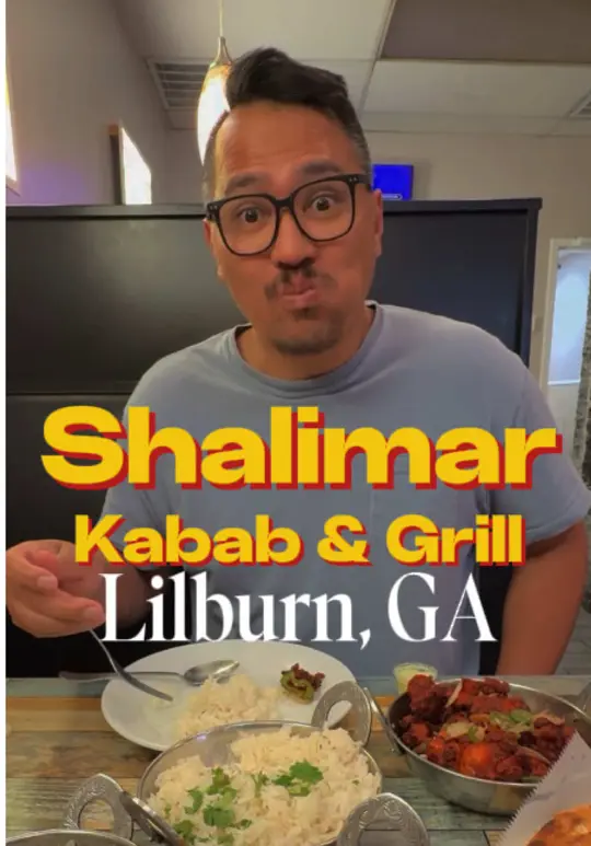 Shalimar Kabab House in Lilburn showing restaurant, indian food, pakistani food, kabob tikka masala, video by chrismomongan on TikTok