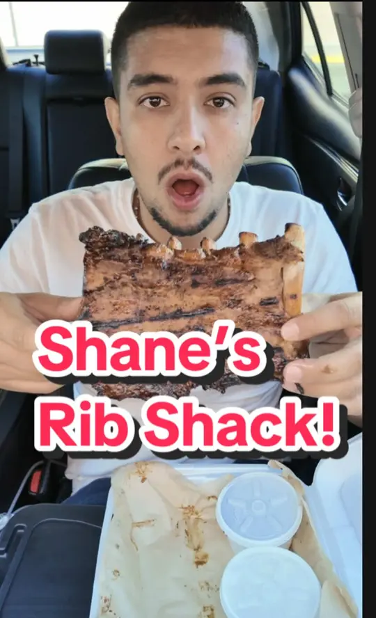 Shane's Rib Shack in Milledgeville showing food review, ribs, brisket, video by rayogrubbs on TikTok