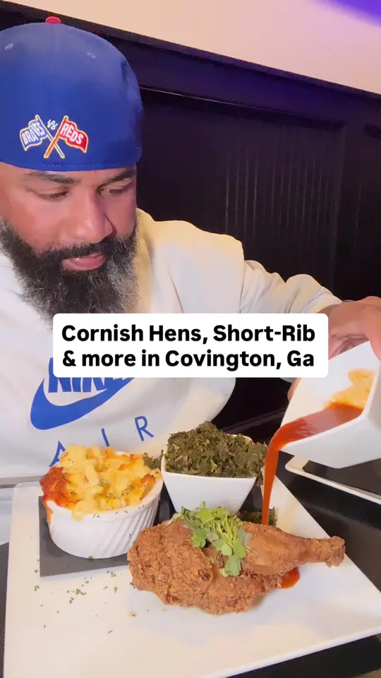 Shantel's Kitchen and Cocktails in Covington showing review, visit, video by atlantafoodguy on TikTok