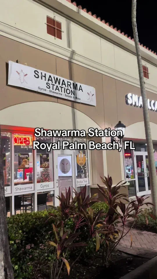 Shawarma Station in Royal Palm Beach showing food review, gyro, pita, video by amandadiazxo on TikTok