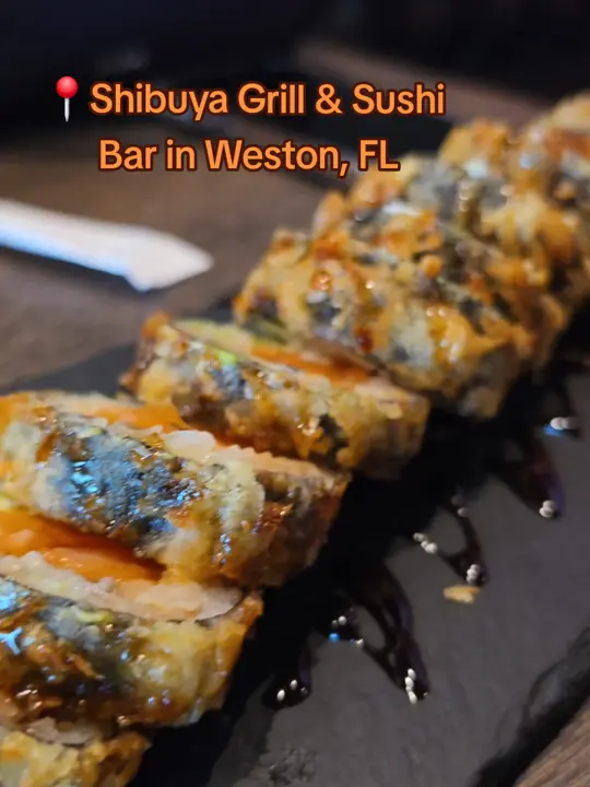 Shibuya Grill & Sushi Bar Weston in Weston showing sushi, restaurant visit, video by binggg_dot_com on TikTok