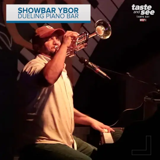  in Florida showing live music, dueling piano bar, atmosphere, visit, video by Taste and See Tampa Bay on Facebook