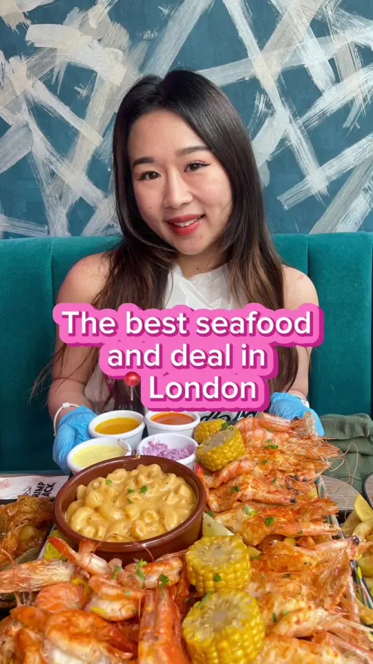 Shrimp Shack in Jacksonville Beach showing review, seafood boil, sailors platter, tropical punch, bluebay, creme brulee, video by mints.melodies.li on TikTok