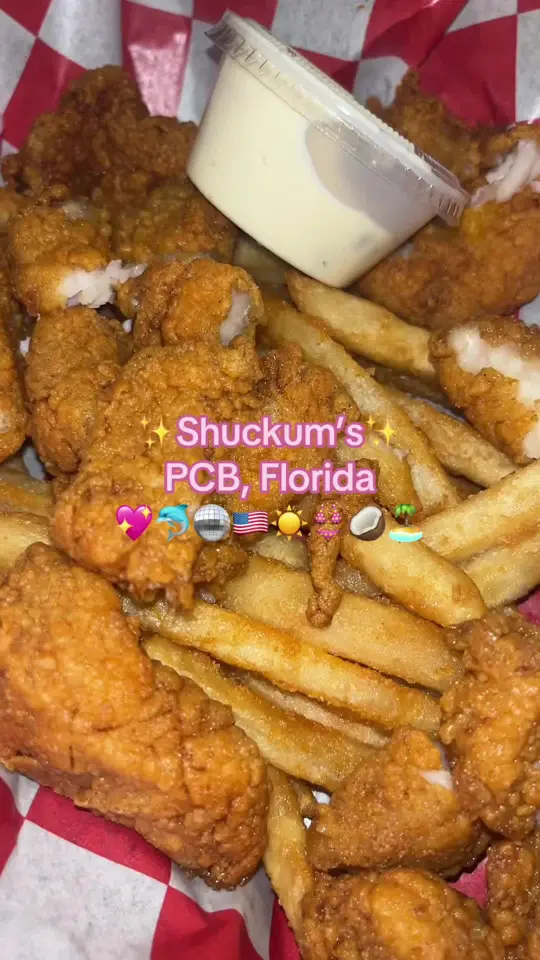 Shuckums Oyster Pub & Seafood Grill in Panama City showing visit, food, video by hayle.elmore on TikTok