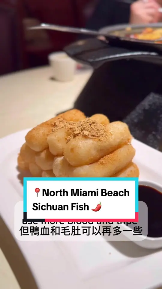 in Florida showing visit, review, stir-fried shredded potatoes, spicy and sour mung bean jelly, dry pot pork intestines, garlic pork, dry-fried green beans, grilled fish, video by joycinus on TikTok