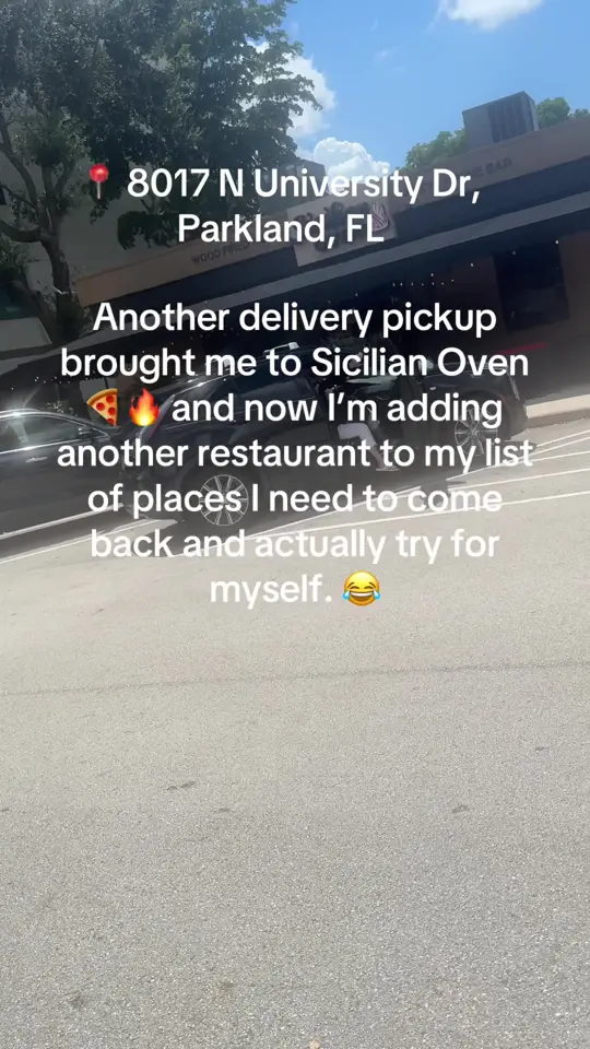 Sicilian Oven in Coral Springs showing restaurant review, pizza, video by geminidiaryy1 on TikTok