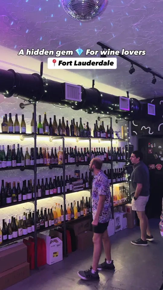 Sidewalk Bottleshop in Fort Lauderdale showing natural wine, wine bar, bottle shop, chill vibes, wine club, video by fortlauderdaledowntown on TikTok
