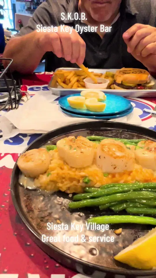 Siesta Key Oyster Bar in Sarasota showing review, visit, video by sarasotalove on TikTok