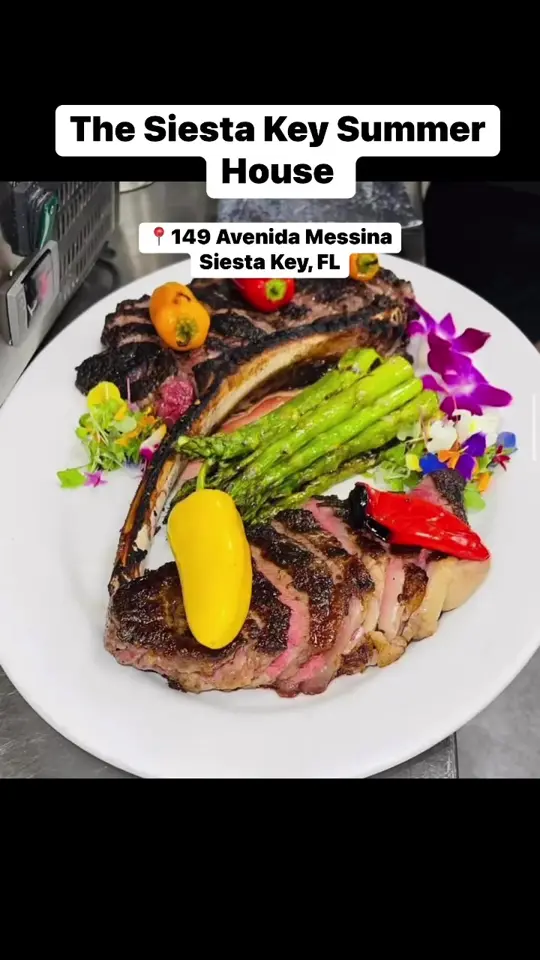  in Florida showing steak, cocktails, video by Siesta Key Summer House Steak & Seafood on Facebook