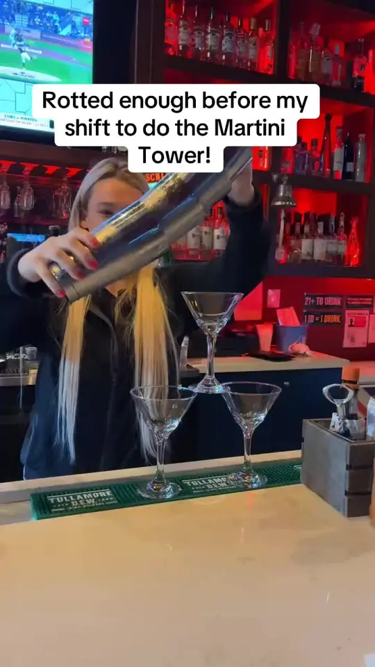  in Florida showing bartender, drinks, video by madigurll on TikTok
