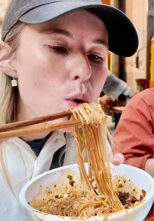 Sister Noodle House in Key West showing visit, chongqing noodles, video by blondieinchina on TikTok