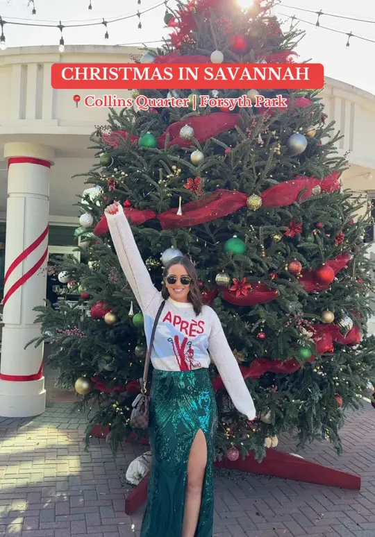 Six Pence Pub in Savannah showing visit, atmosphere, holiday decor, video by thelongweekender on TikTok