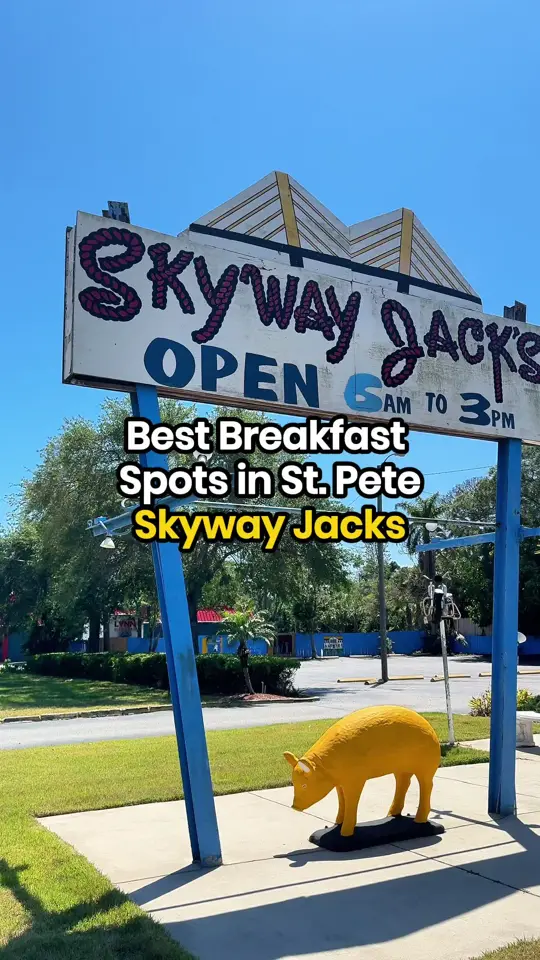  in Florida showing restaurant, breakfast, cinnamon roll pancakes, whistle stop bennie, philadelphia scrapple, patsi's breakfast pie, video by ilovetheburgstpete on TikTok