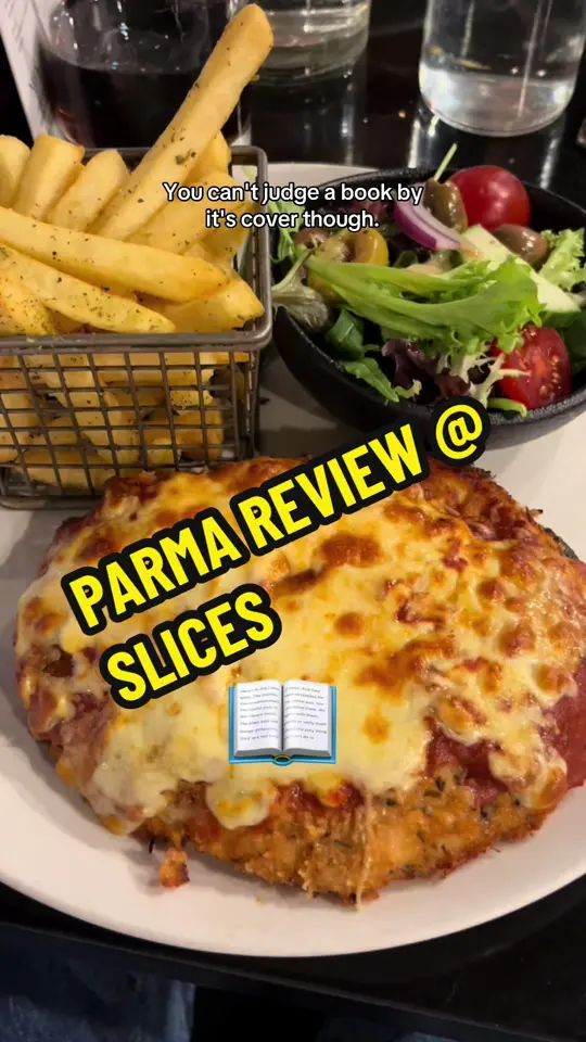 Slices Pizza & Italian Kitchen in Melbourne showing review, parma, video by jezzdj on TikTok