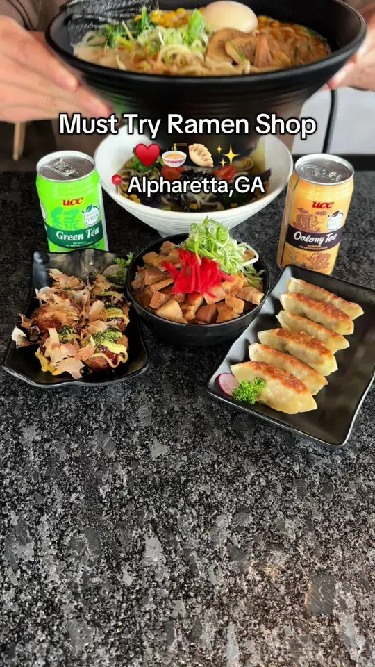 Slurpin' Ramen Bar - Alpharetta in Alpharetta showing food, tsukemen, vegetable ramen, tonkotsu ramen, video by travelfoodie_ishy on TikTok