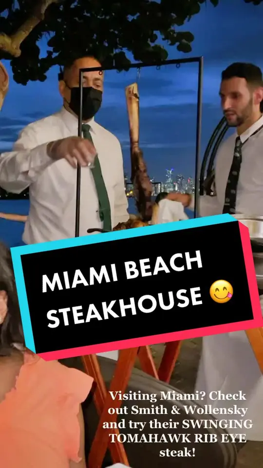 Smith & Wollensky - Miami Beach in Miami Beach showing food, swining tomahawk rib eye steak, video by zazashi0 on TikTok
