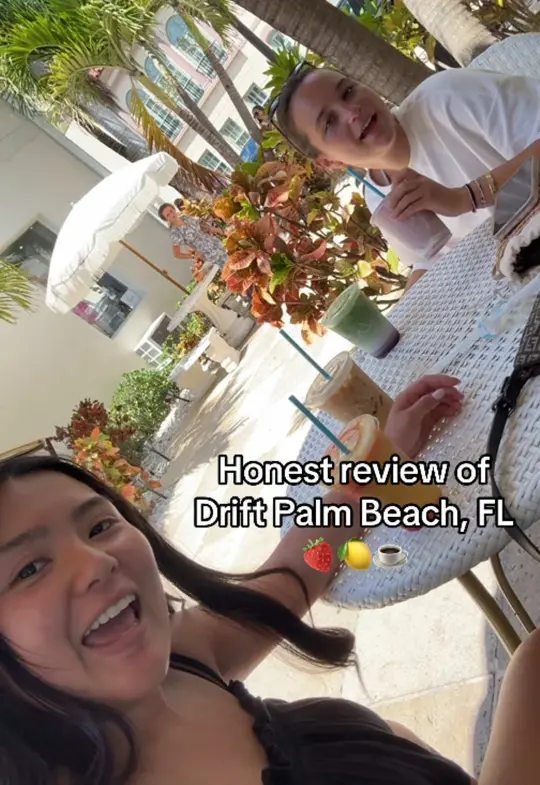 Smoothie Me Please in West Palm Beach showing smoothie, drift palm beach latte, sunrise smoothie, video by twopiggiesinablankett on TikTok