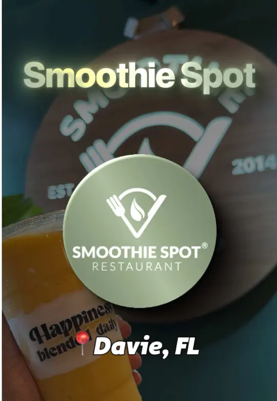 Smoothie Spot Restaurant in Doral showing smoothie, mango tango smoothie, pina colada smoothie, avocado toast, western omelet, classic açaí bowl, video by marcshungry on TikTok