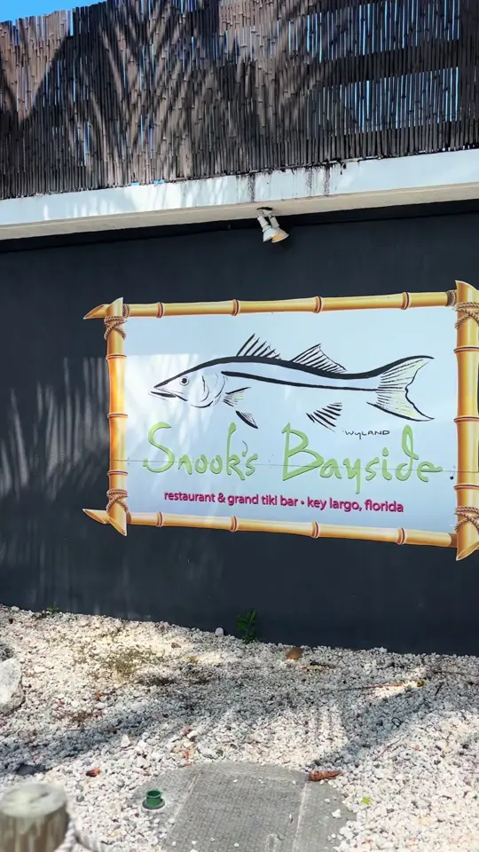 Snook's Bayside Restaurant & Grand Tiki Bar in Key Largo showing food, lunch, review, visit, video by corinnmn on TikTok